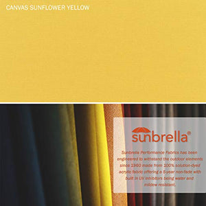 California Umbrella 7.5' Round Aluminum Market Umbrella, Crank Lift, Push Button Tilt, Bronze Pole, Sunbrella Sunflower Yellow (GSPT758117-5457)